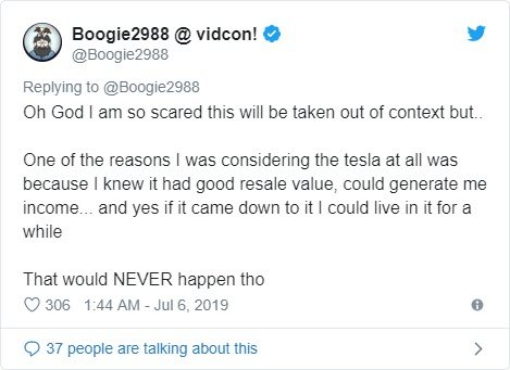 Remember when Boogie2899 was going to 'legit' buy a $100k Tesla? - Bent Corner