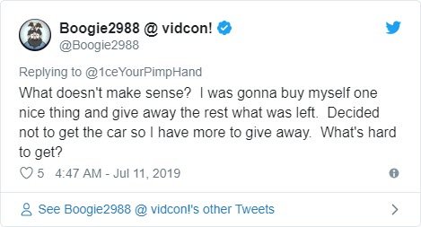 Remember when Boogie2899 was going to 'legit' buy a $100k Tesla? - Bent Corner