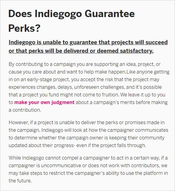 People backing a comic on Indiegogo are not customers