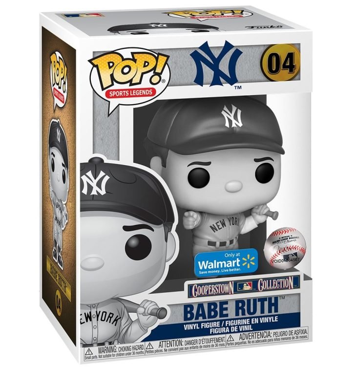 Funko Pop! Babe Ruth black and white Walmart exclusive