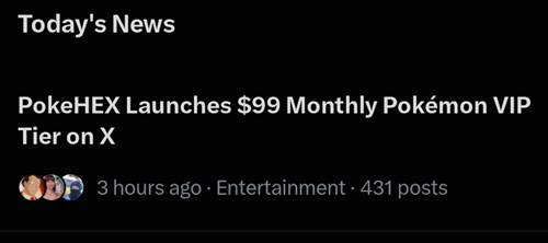 PokeHex will be your VIP friend for only $99 a month